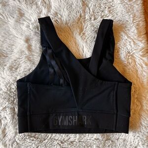Gymshark Midnight Black Sports Bra criss cross xs